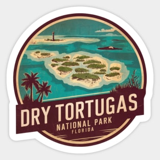 Dry Tortugas Landscape Emblem Badge Sticker
